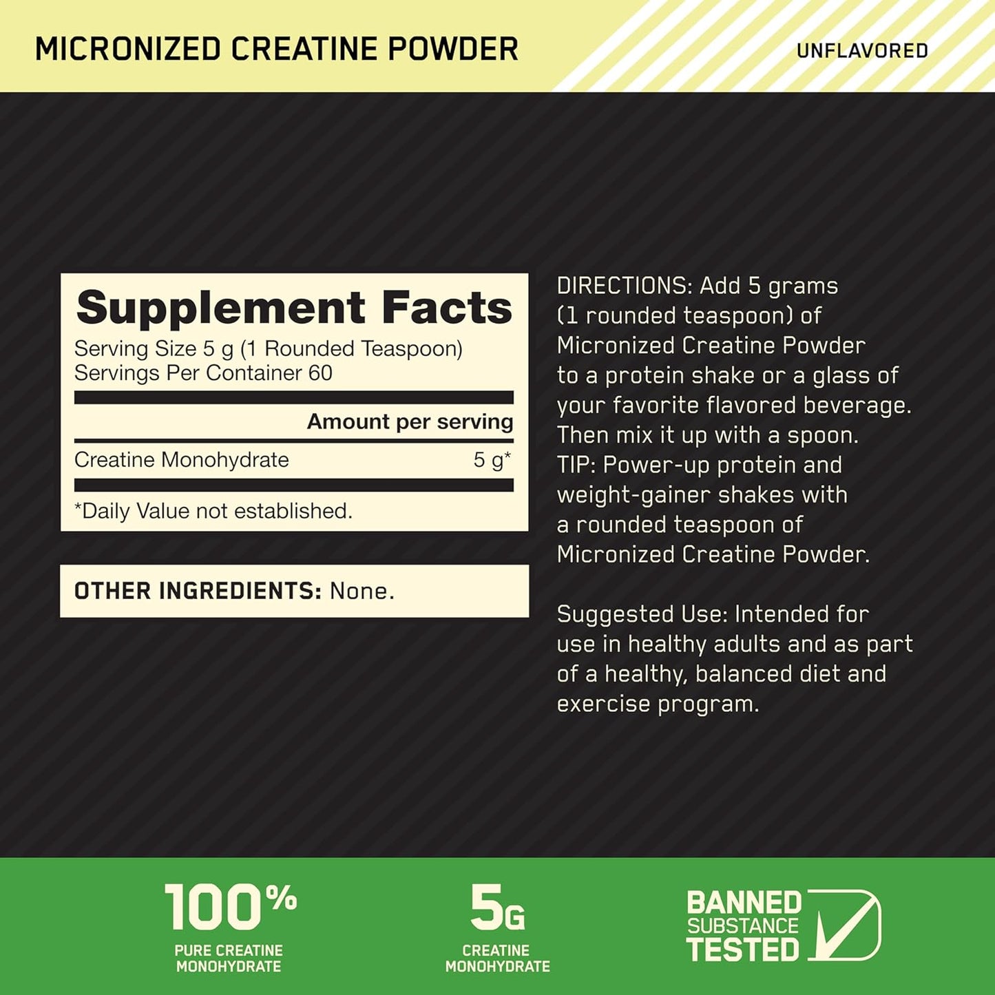Optimum Nutrition Creatina Monohidratada Micronizada