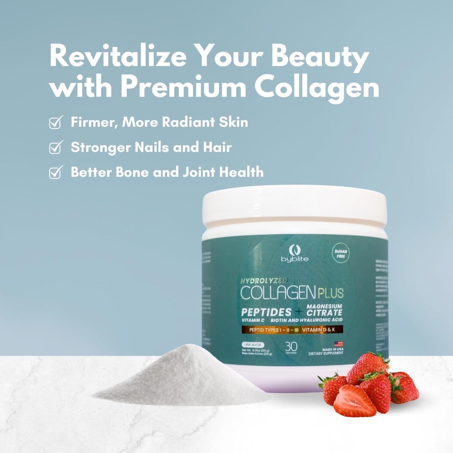 Colágeno Hidrolizado Premium + Magnesio + Vitaminas